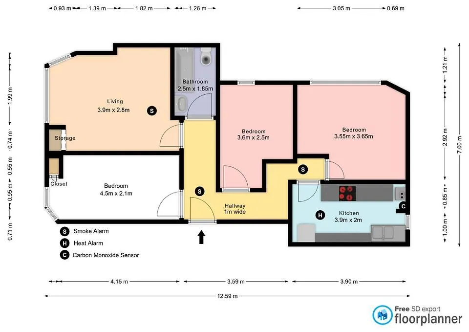 Law 2 - Has 3 Rooms, 5 Beds, 1 Bathroom, Free Parking, Wifi, Contractors, Tourists, Relocation, Business, Travellers, Central, Price Match Gaurantee, Reduced Rates Available By Sunrise Short Lets